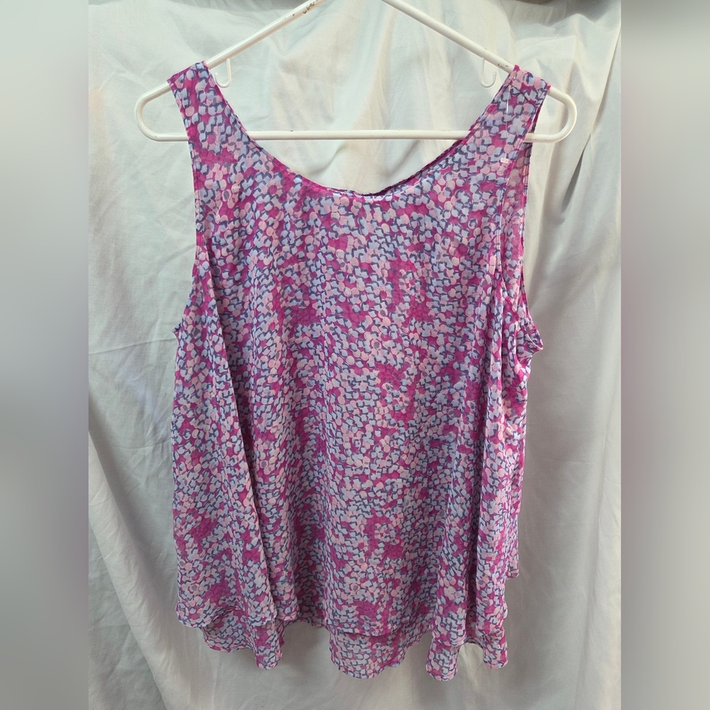 Women's Pink Floral Tank Top